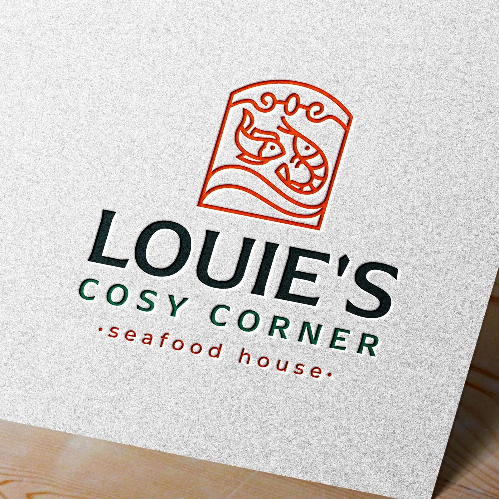 Louie's Cosy Corner logo and branding by Halifax logo designer James Gaudet, selected by DesignRush as Best Hospitality Logo Design